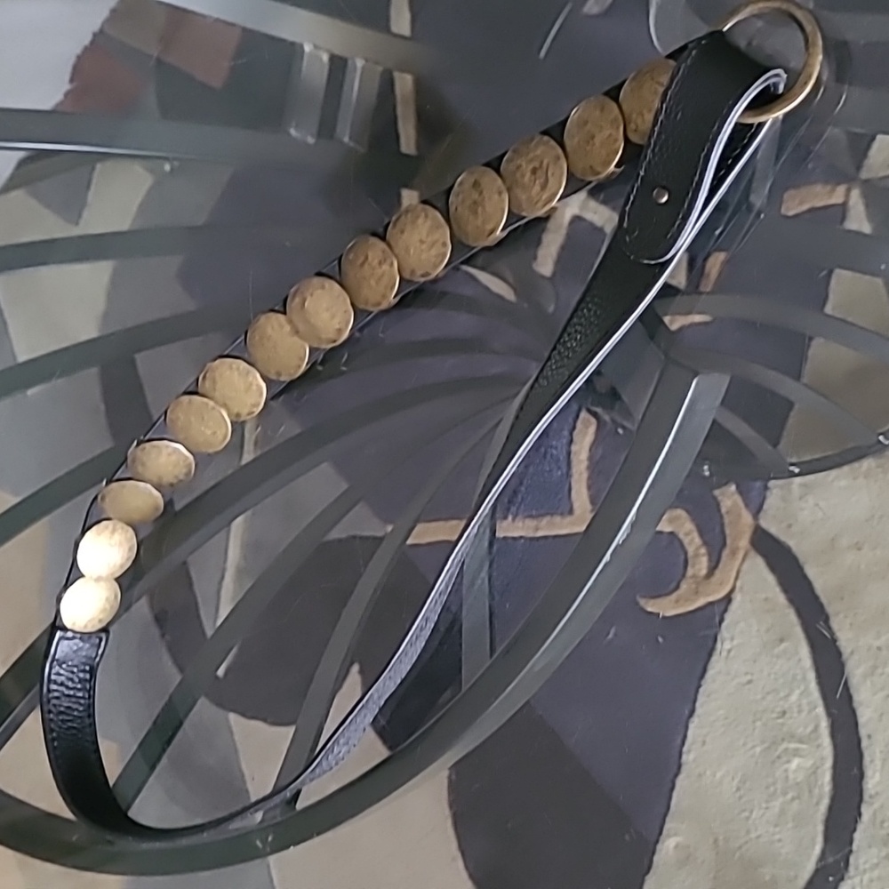 Black and Gold Women's Belt - Picture 7 of 9